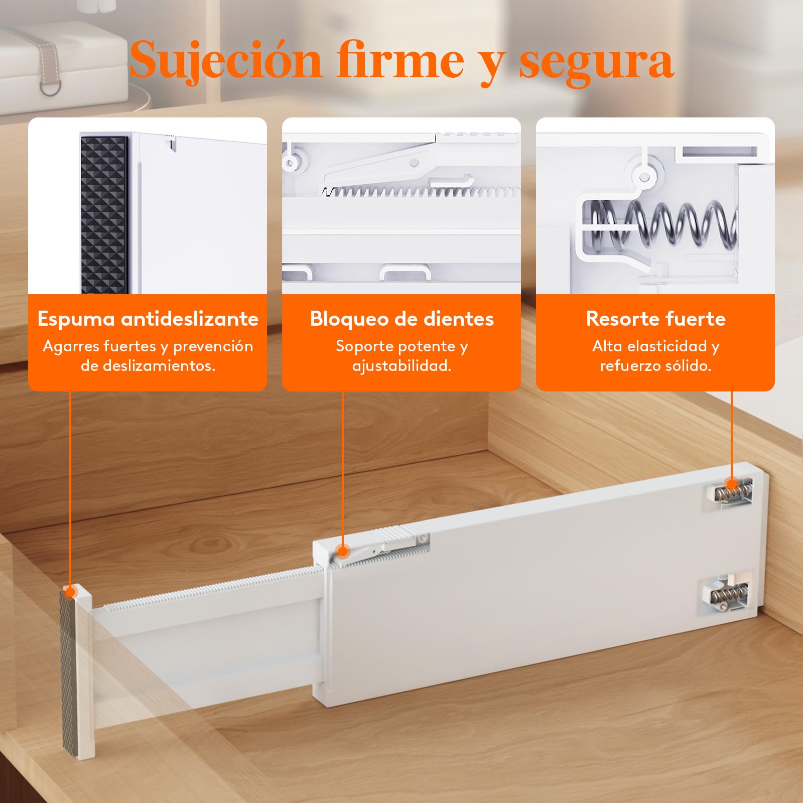 Lifewit Separadores Cajones de 10 cm Altura, Organizador Armario, 34-50 cm Ajustables Divisores para Almacenaje Ropa/Camisetas/Pantalone, Accesorios para Baño/Cocina/Oficina, Blanco, Paquete 12