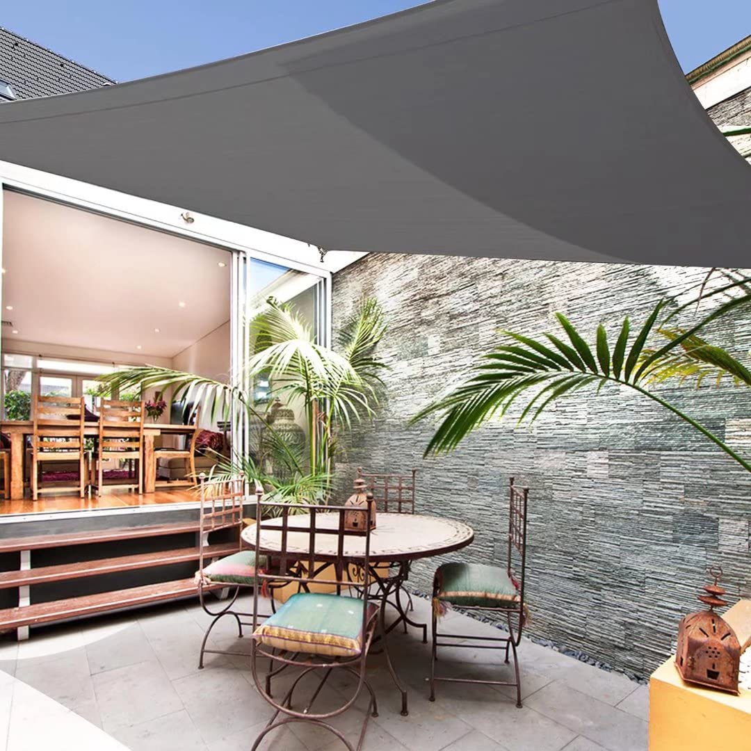 Tenda parasole per pergolato esterno, tessuto poliestere 185 g/m², capannone con occhielli, blocco 98% impermeabile
