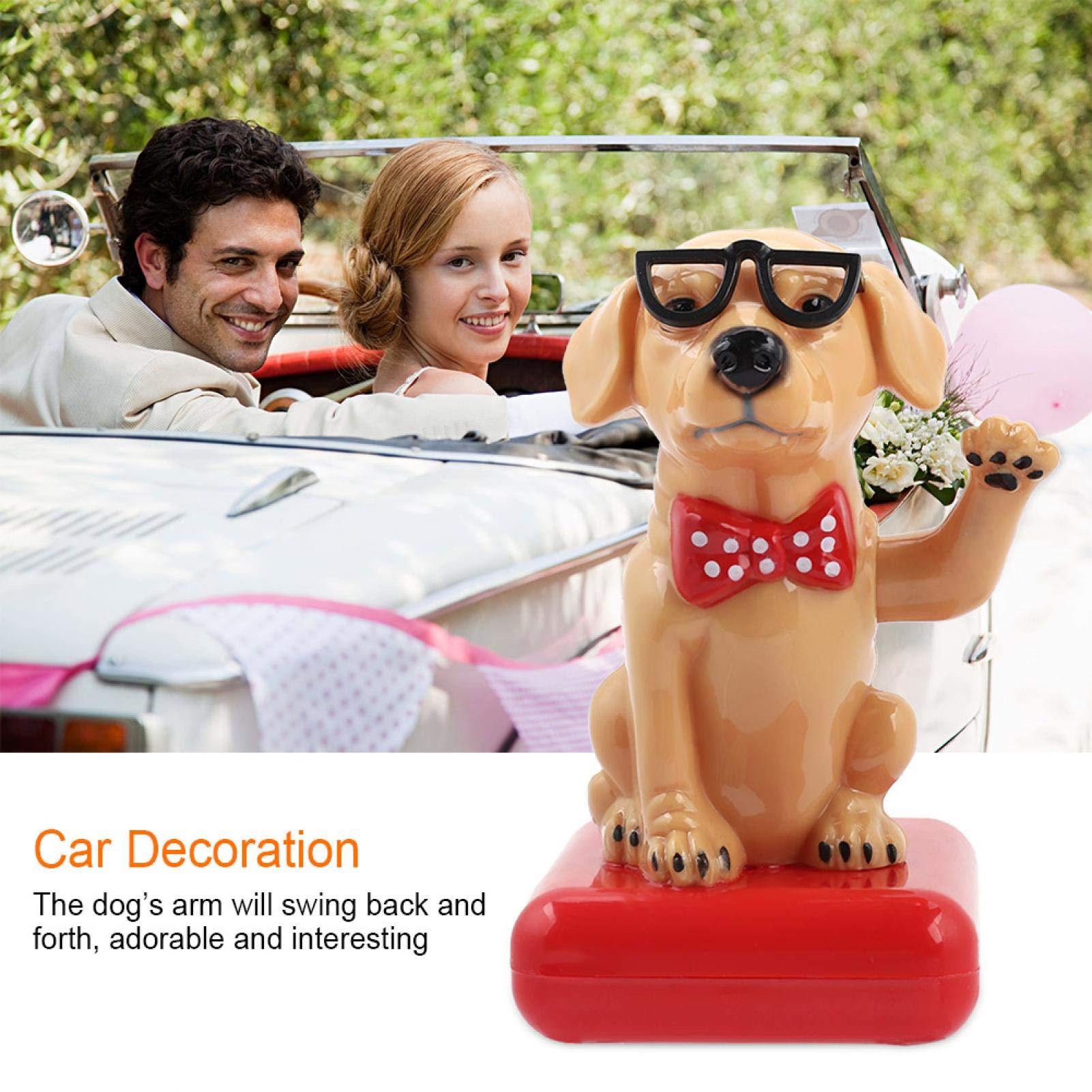 Cane Che saluta Altalena, Decorazione per Auto Adorabile Alimentato ad energia Solare per la casa per L'Ufficio per l'auto per la tavola(Golden Retriever)