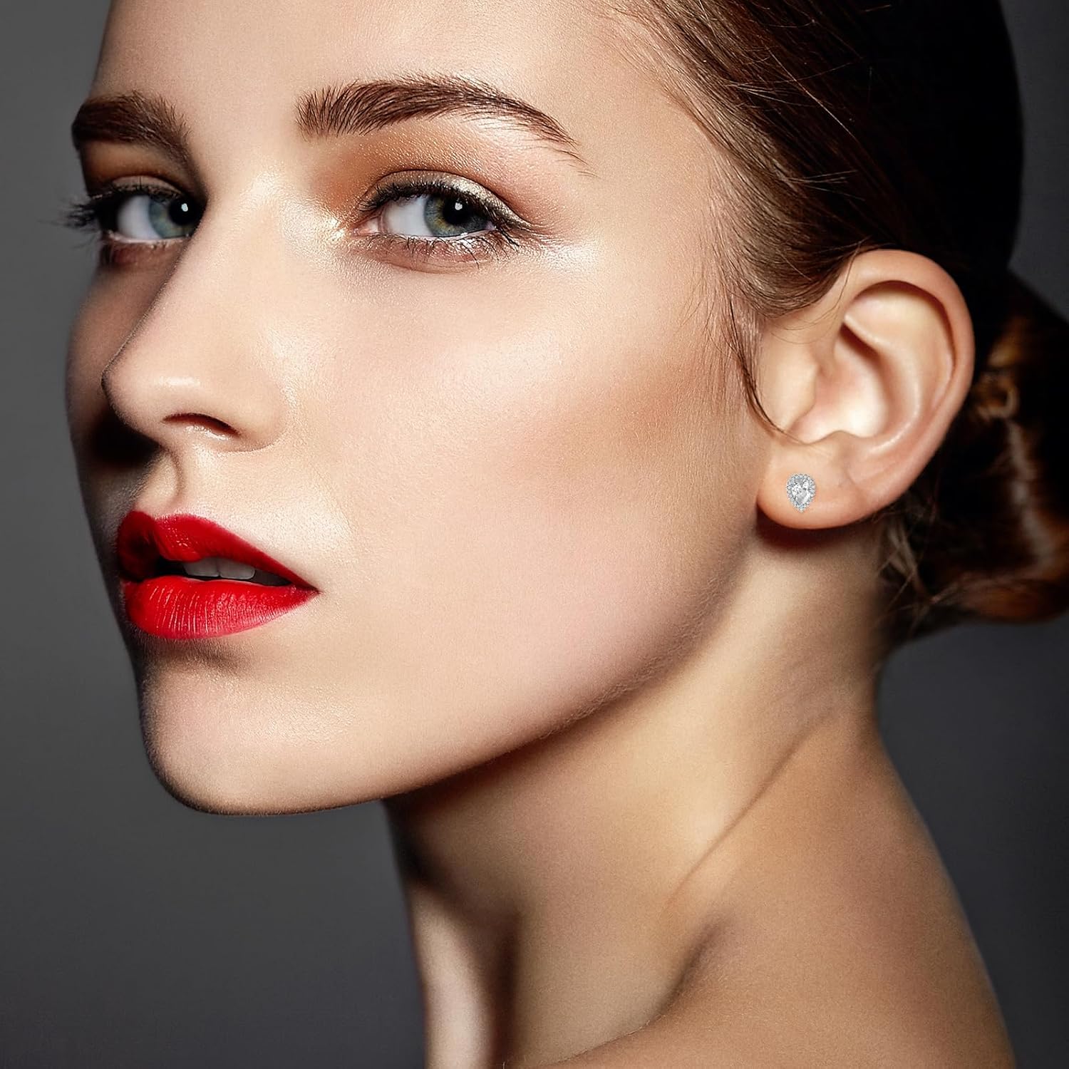 5Pairs Cubic Zirconia Earrings Studs Simulated Diamond Halo Stud Earrings Anti-Sensitive Cz Earring for Women Men - Image 7