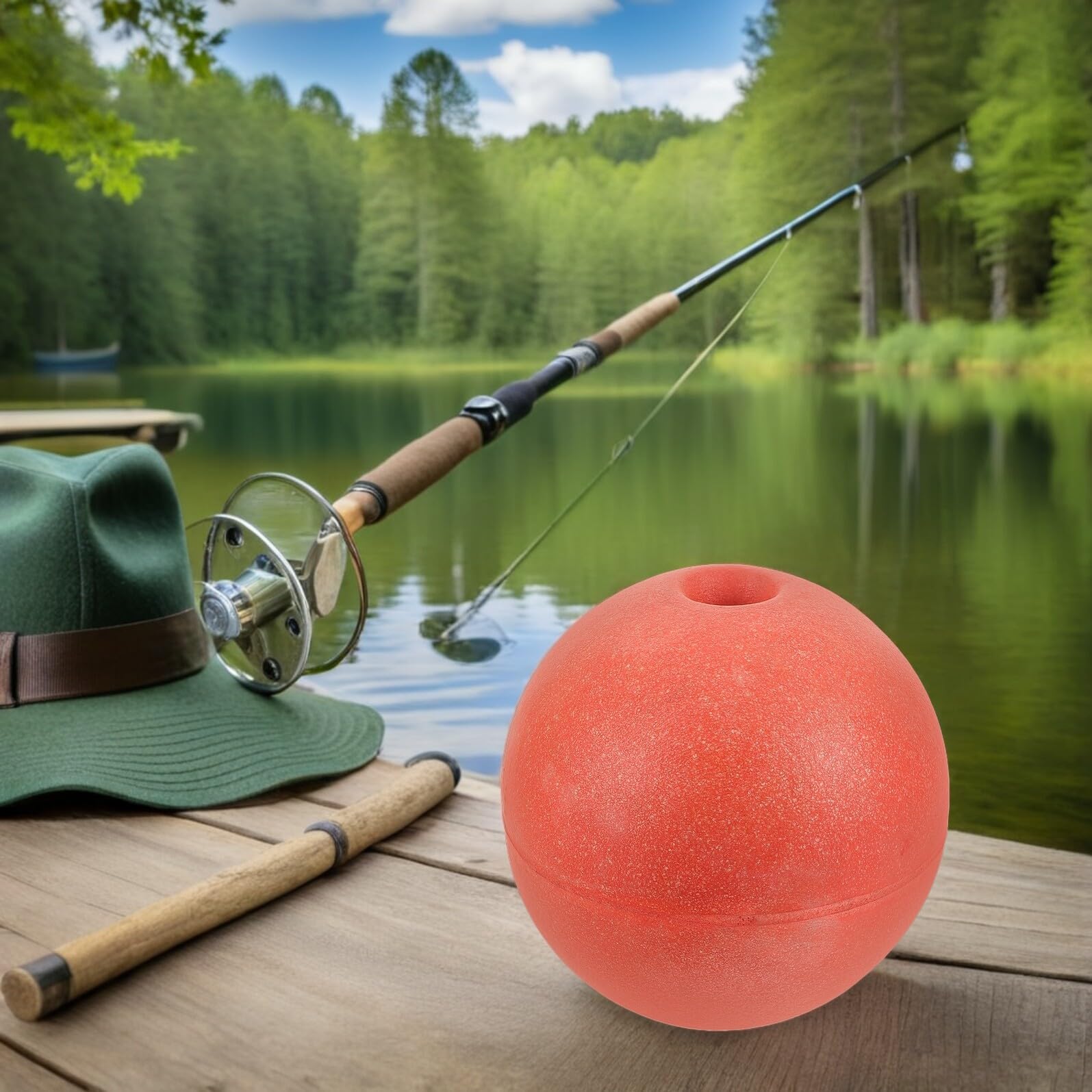 Cabilock Galleggianti da Pesca in Schiuma 20 CM Rosse Corda di Ancoraggio Set 2 Pezzi per Reti da Pesca e Allevamento Resistenti AI Raggi UV e Antiurto Accessori per Attrezzatura Marina