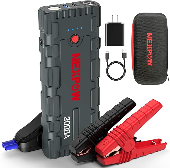 12 Best Portable Jump Starters for RVs, Cars & Trucks Review 2025 14 NEXPOW 2000A Peak Car Battery Jump Starter