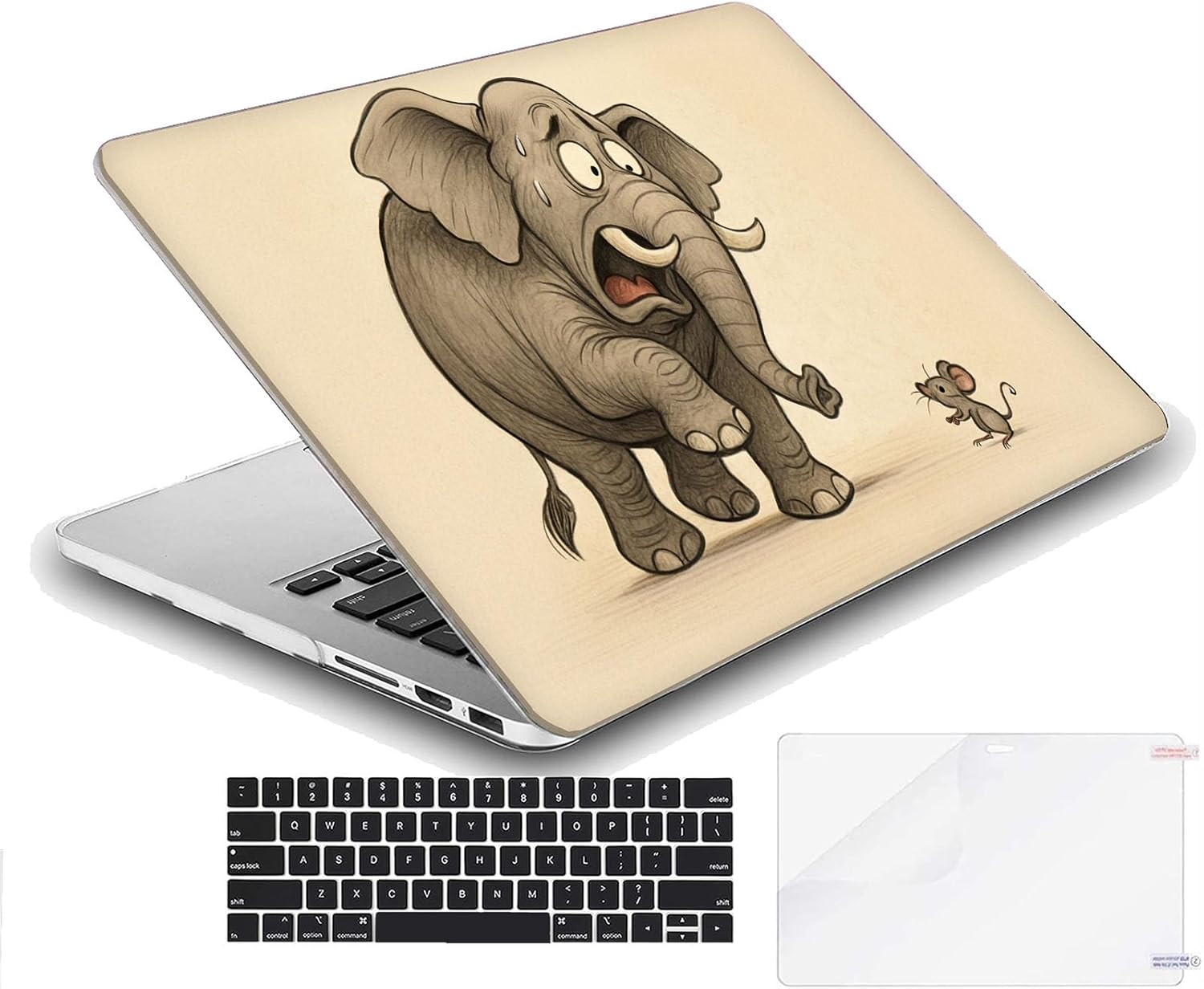 Compatible with MacBook Neo 13-inch, Hard Shell Case with Keyboard Cover and Screen Protector (A3404 A18 Pro chip, 2026 Release) - Elephants MC22467