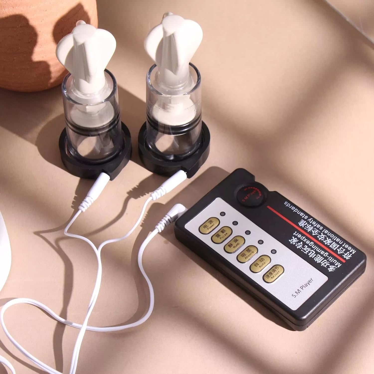 Ventouse De Mamelon Stimulation électrique Pompe à vide pour mamelon Super Stimulateur de seins SM Jouets sexuels féminins avec stimulation électrique ajustable