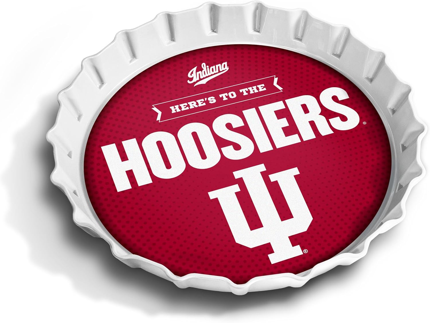 YouTheFan Officially-Licensed NCAA Bottlecap Serving Tray - 13” x 13” - Bottle Cap Shaped Tray - 100% Melamine, Dishwasher Safe, BPA Free - Great Fan Gift