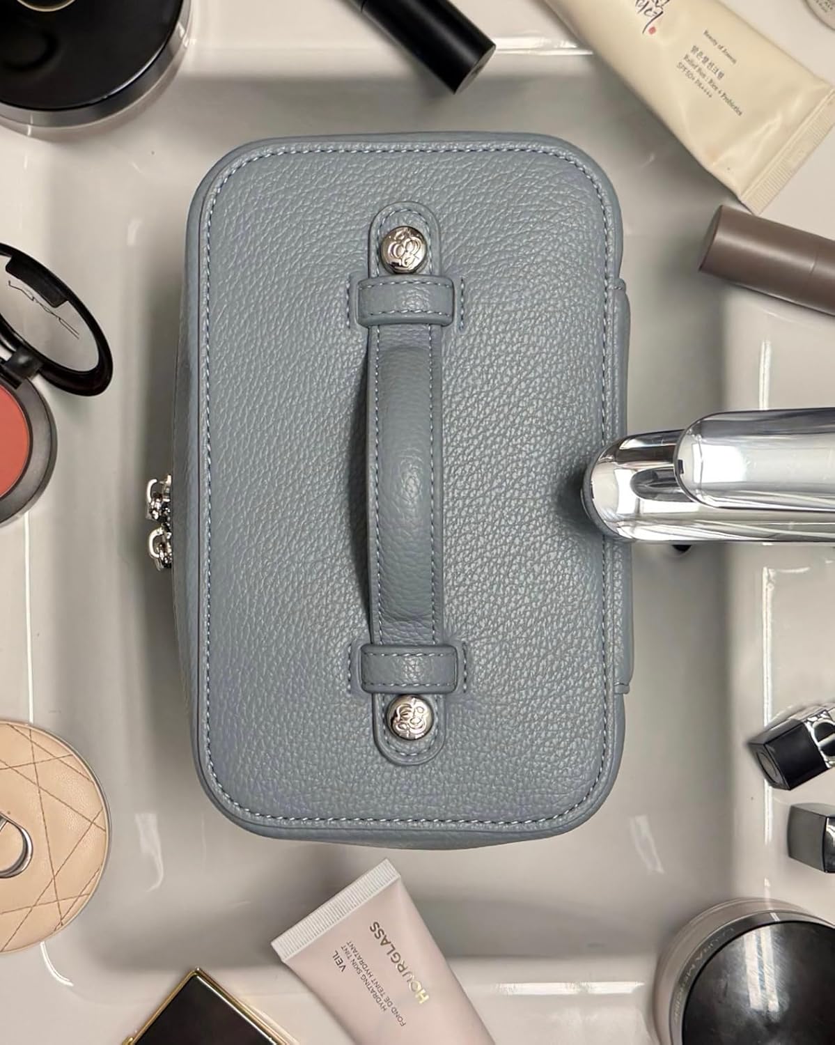 ETOILE - Mini Vanity Case Black - Stylish Travel Makeup Bag Organizer With Removable Dividers - Image 8