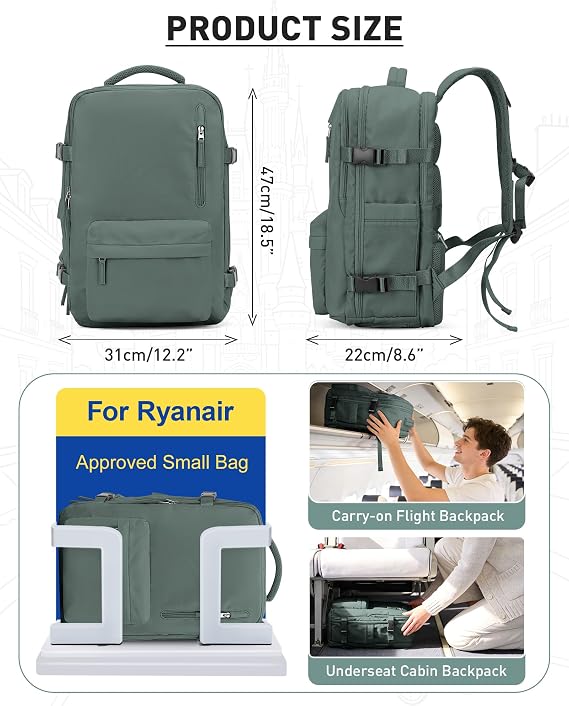 Vacuum Backpack Travel with Pump Compression Personal Item Carry on Bag