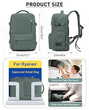 Vacuum Backpack Travel with Pump Compression Personal Item Carry on Bag