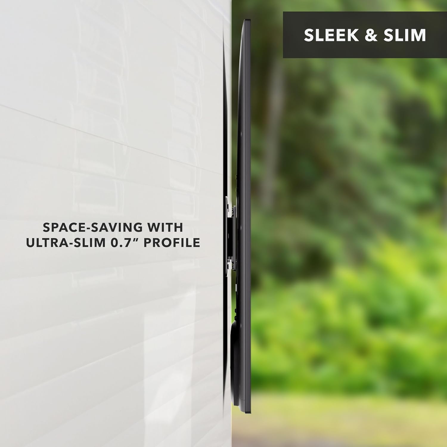 Mount-It! RV TV Mount, Rust-Proof Polymer, Dual Wall Plates & Quick-Release, Ultra-Slim 0.7" Profile, Fits 13-43" TVs up to 30 lbs, VESA 75x75 & 100x100, Indoor/Outdoor Camper Bracket