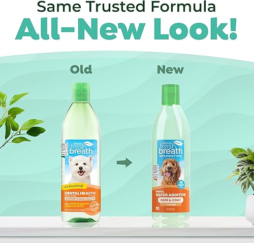 Miniatura 32 de TropiClean Fresh Breath Plus - Soporte digestivo Aditivo de agua para el cuidado bucal del perro Aditivo ambientador de aliento de perro