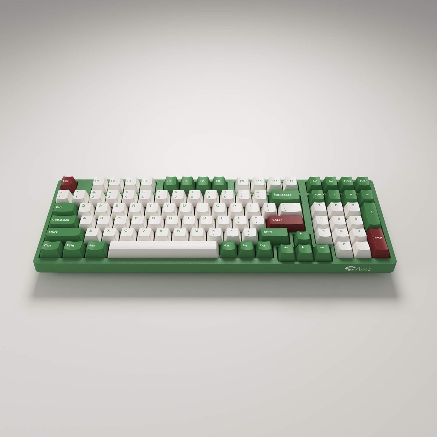 Frее Shірріng 🛒 YUNZII AKKO Matcha Red Bean-3087DS 87-Key Mechanical Keyboard with 85% PBT Keycap, N-Key Rollover, Type-C Port (Gateron Orange Switch, 98 Keys)