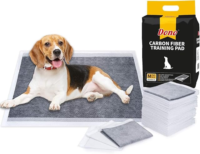 DONO Pañales Almohadillas de Entrenamiento para Mascotas Absorbente, para Inodoro, 4 Tamaños (M- 50 Count)