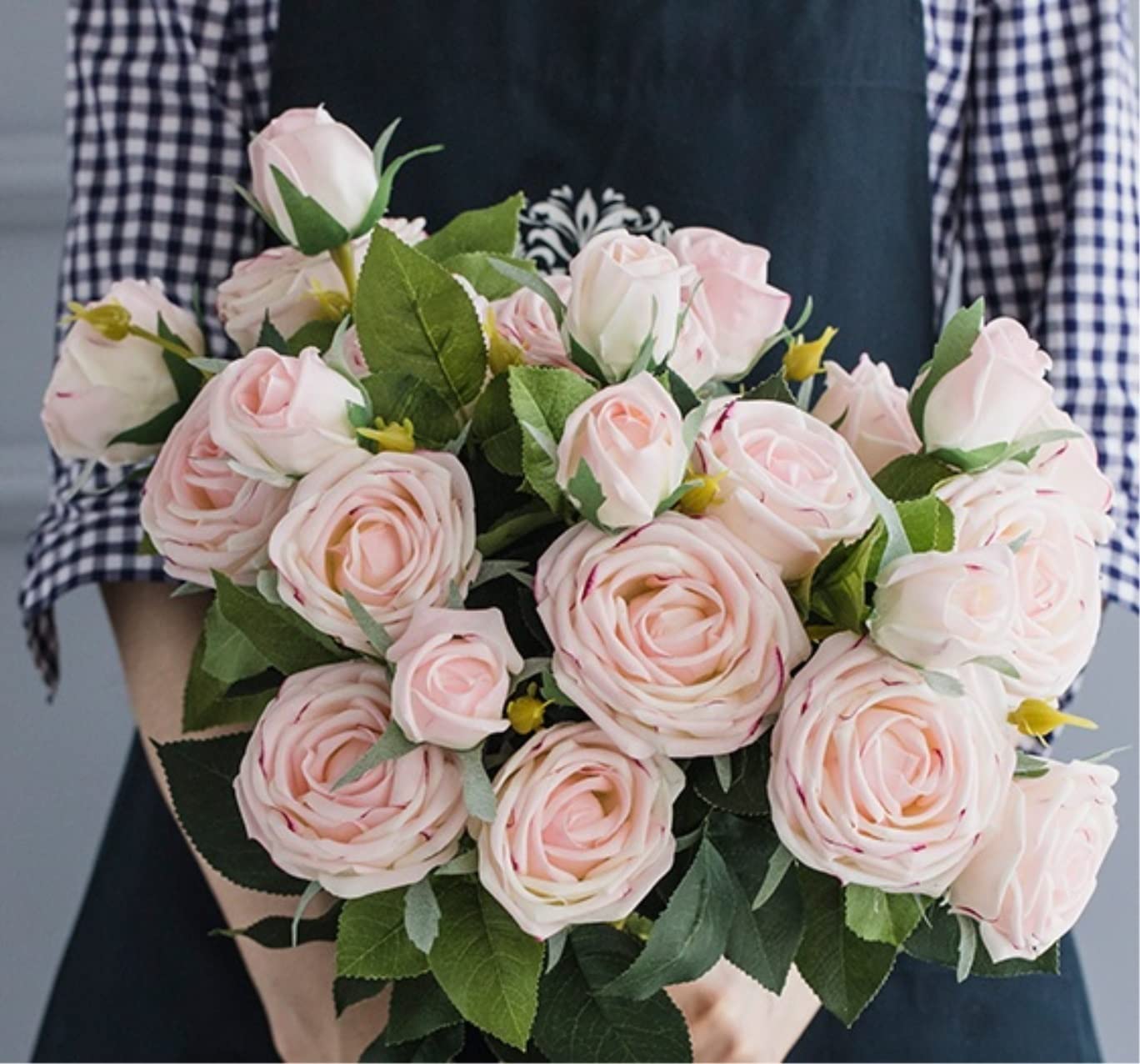 Künstliche Blumen Wunderschön Künstliche Blumen, Stoff, Rose, Kunstblume, Hochzeitsdekoration, Blumenstrauß, Vasen-Set Künstliche Blumen wie Echt (Color : A, Size : 70cm)
