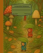 Enchanted Mushroom Forest Notebook: Cute Fantasy Composition Book for Writing, Journaling & School