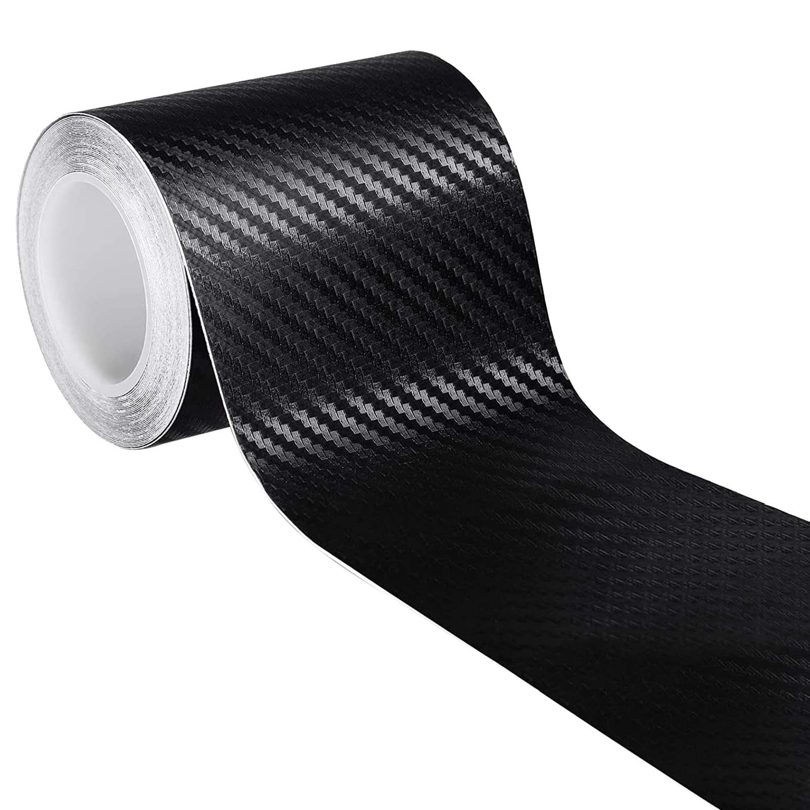 ZZLBZN Carbon Fibre Vinyl Wrap, 5cm*5m Roll Black Protective Film for Car Sticker Door Sill Protector, Universal Car Accessories 3D Effect