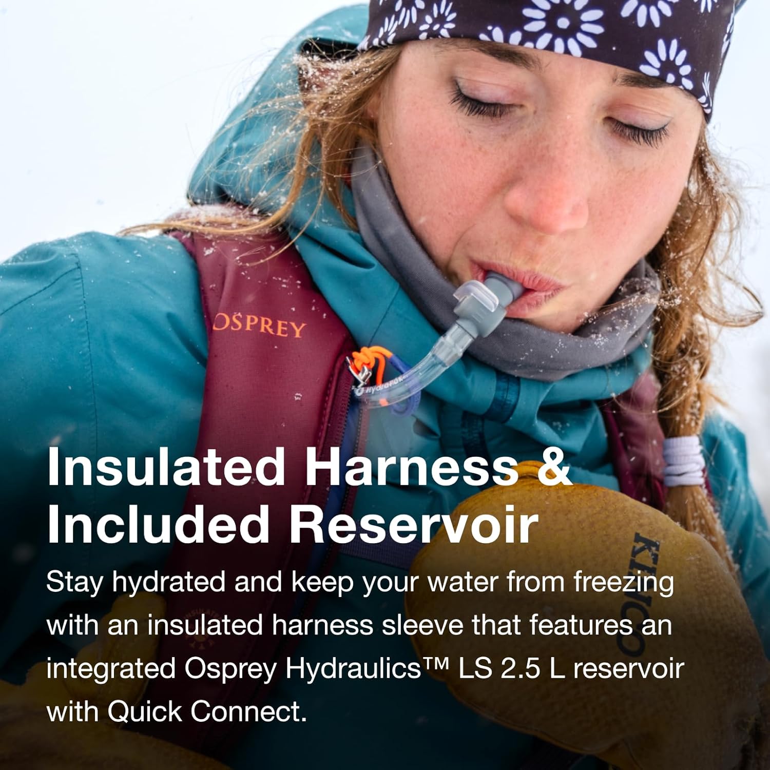 Osprey Glade - Ski and Snowboard Hydration Backpack - Cold-Weather Winter - 2.5L Water Reservoir and Insulated Harness - Image 3