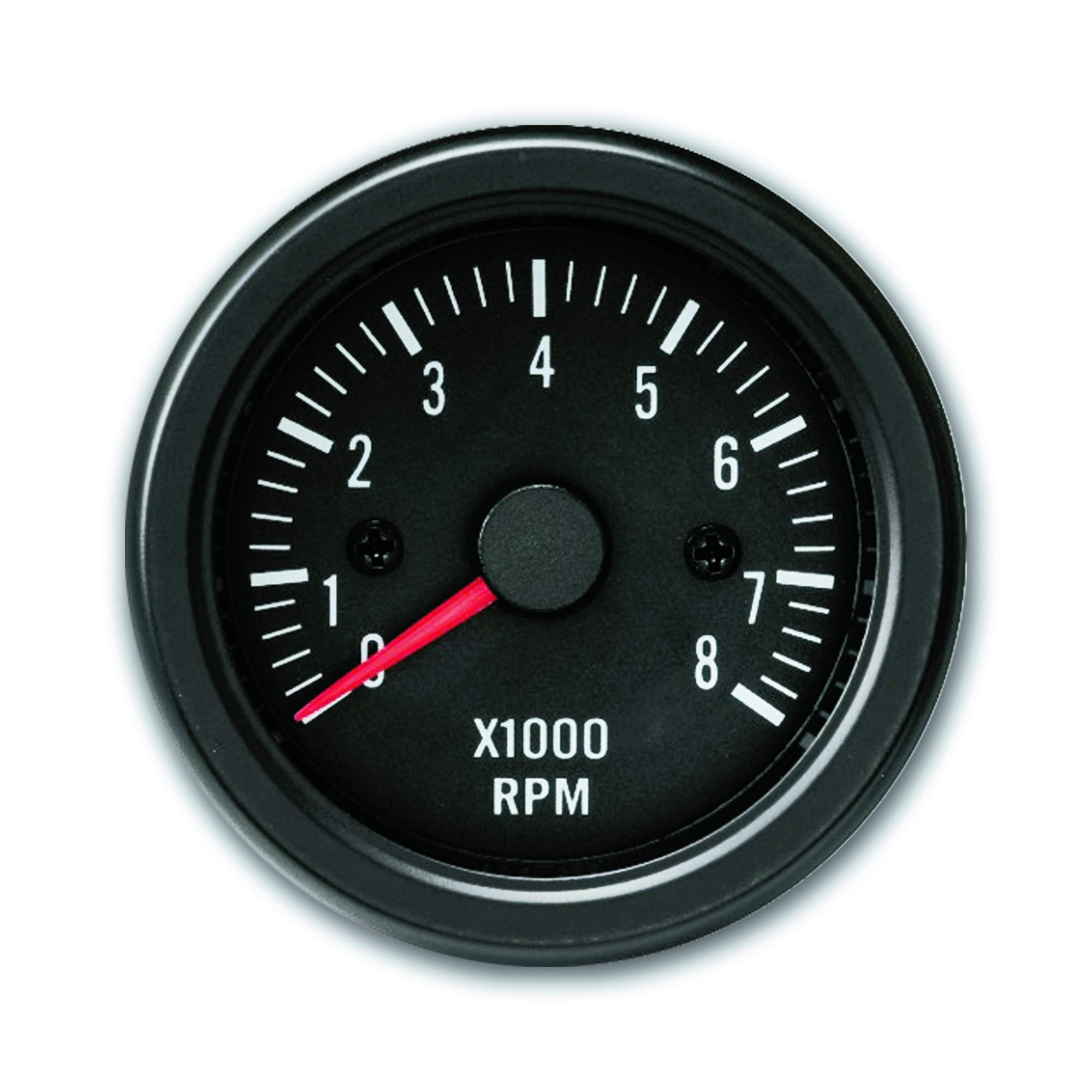 JOM części samochodowe i samochodowe Hifi GmbH wskaźnik, wskaźnik RPM, 0~8.000RPM, czarny, Ø52 mm