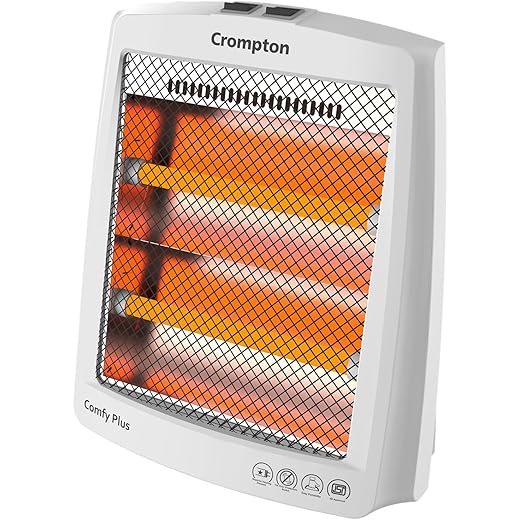Crompton Comfy Plus 800 Watt Quartz Room Heater with 2 Heat