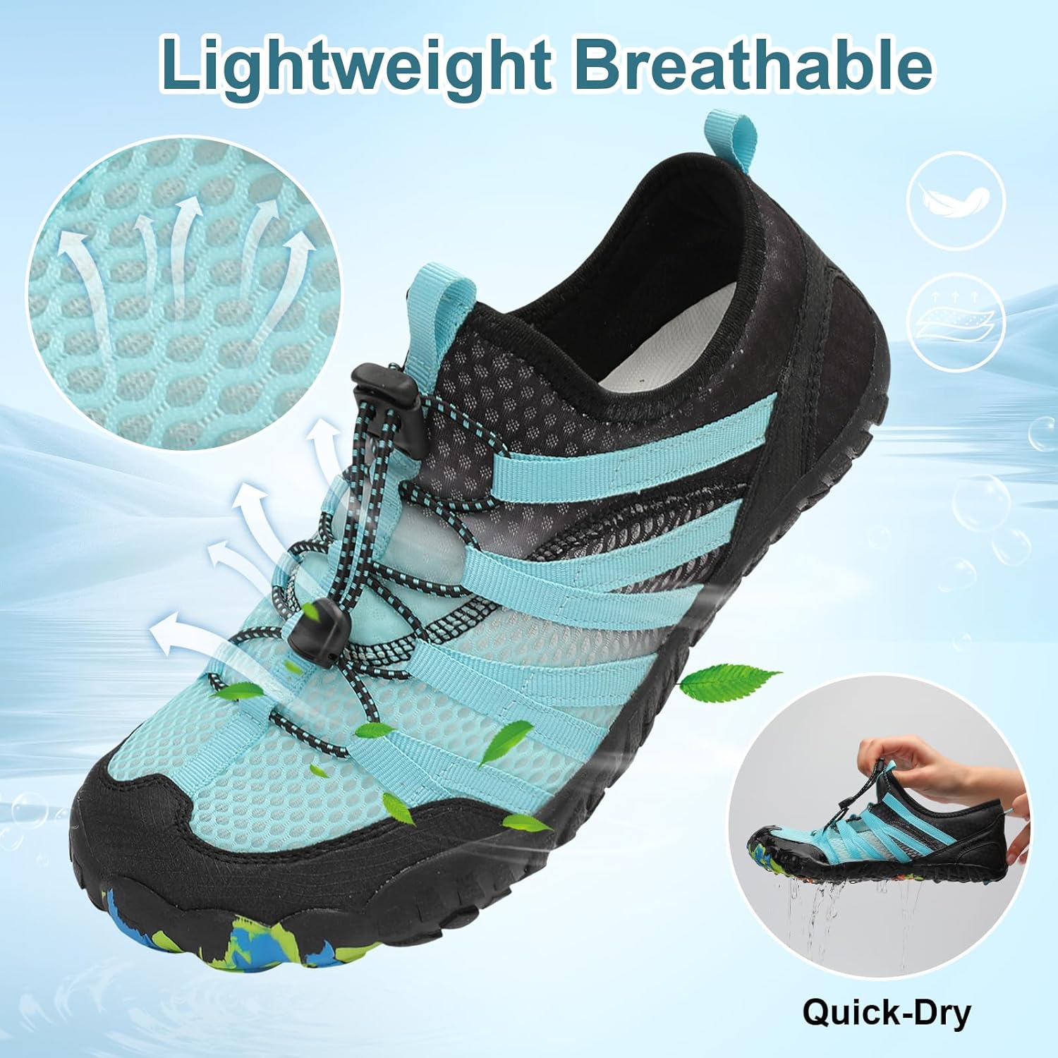 LeIsfIt Water Shoes for Women Men Barefoot Beach Swim Shoes Quick-Dry Aqua Socks for River Pool Lake Hiking Kayaking Surfing - Image 3
