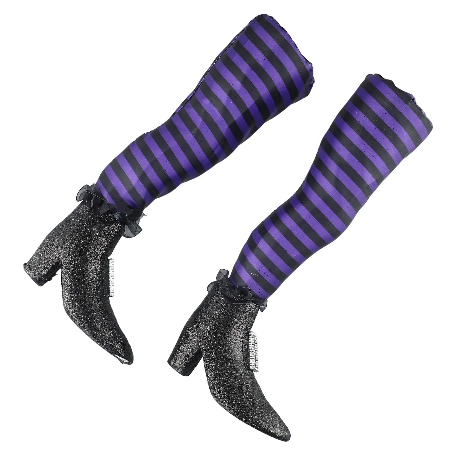Pattes de sorcière d'Halloween de 47 cm en mousse et tige rigide plastique suspendre