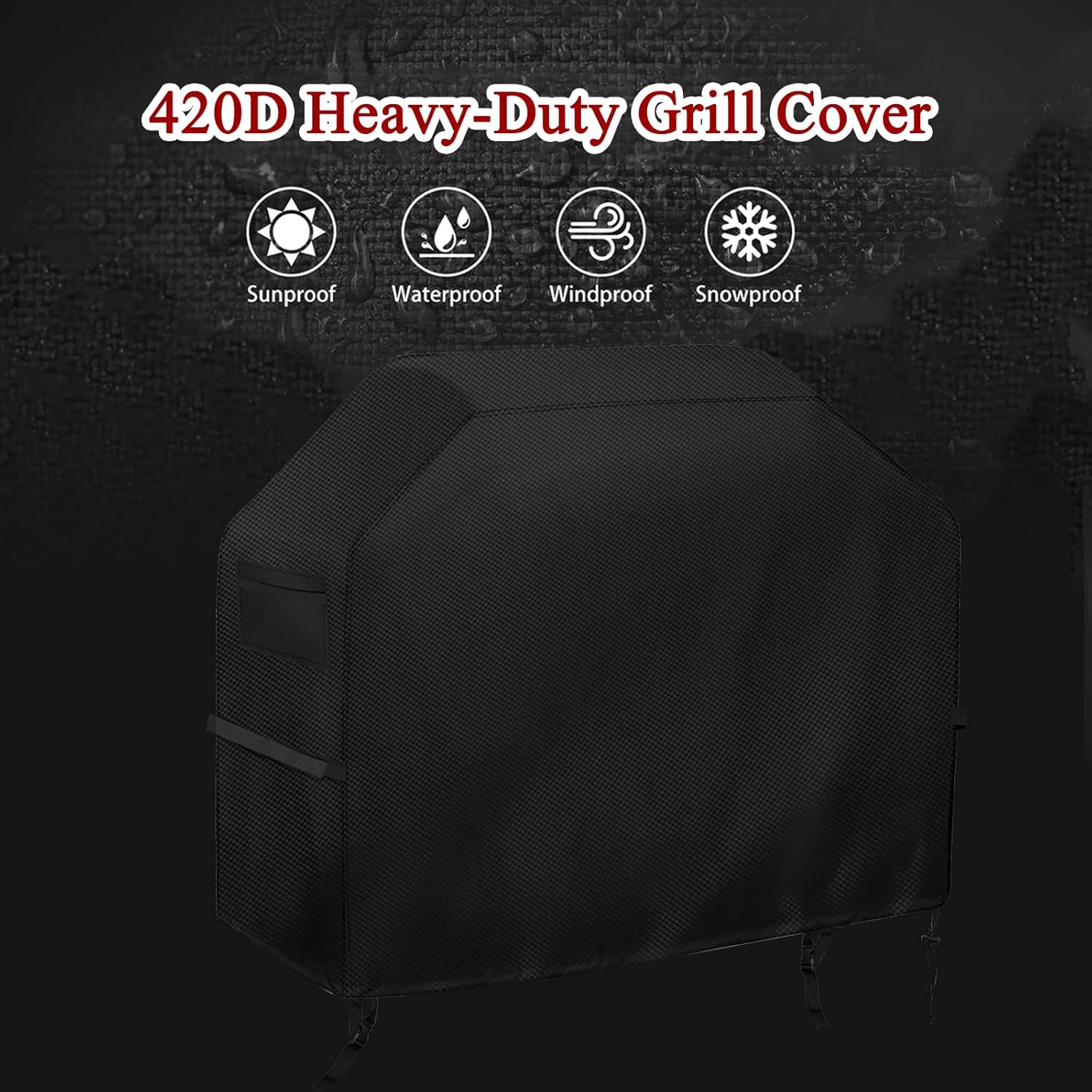 Grill Cover for Blackstone Model 2165 Pro Series 2 Burner 22 Inch Griddle, Outdoor BBQ Covers Waterproof Propane Griddle Cover Outdoor Gas Grill Cover(47" L x 24" W x 35" H)