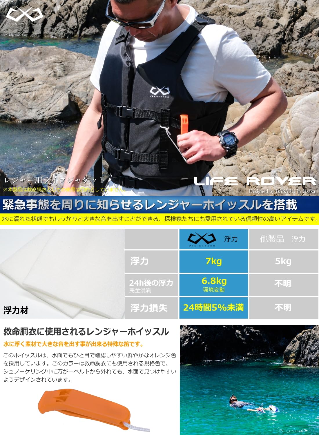 Amazon | JES-BASARO (ジェスバサロ) LIFE ROVER 大人用 ライフ