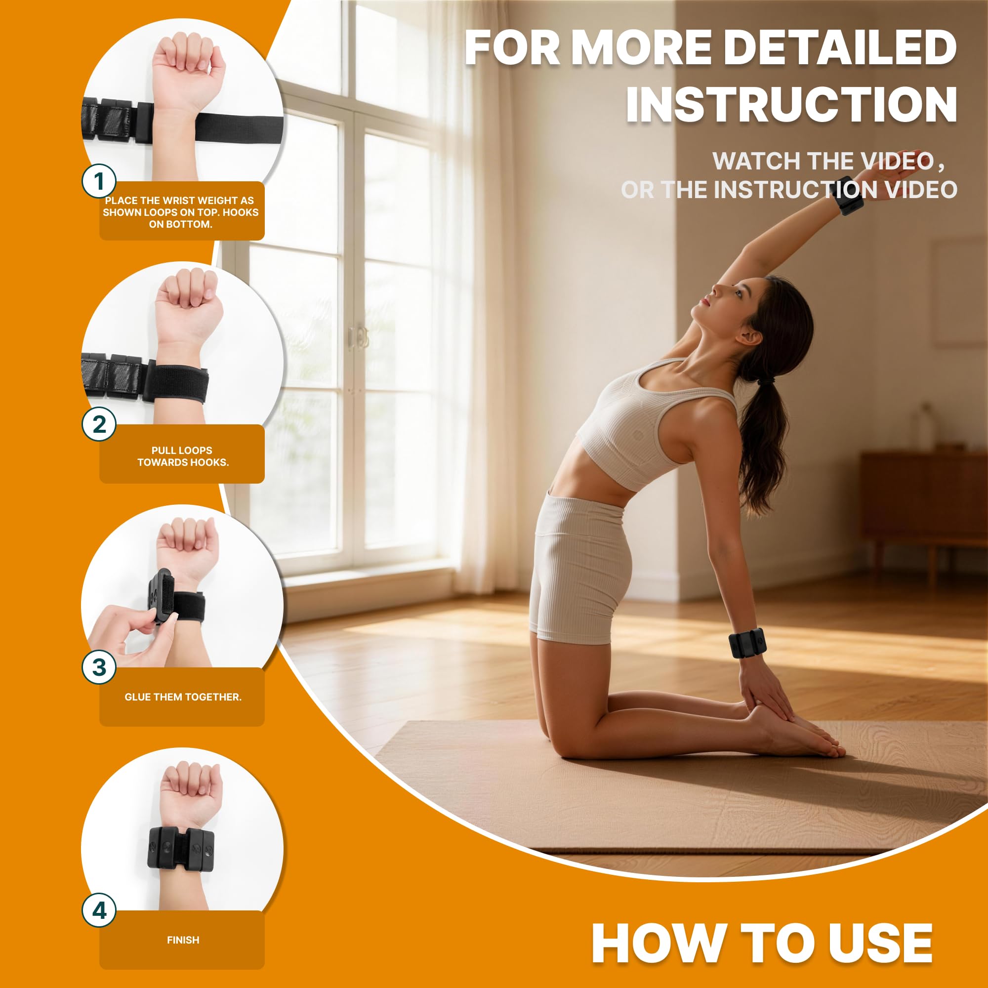 Pesi da polso regolabili per donne e uomini, pesi per gambe per donne, 0,3 kg - 0,5 kg ciascuno, per passeggiate, yoga, danza, sbarra, palestra