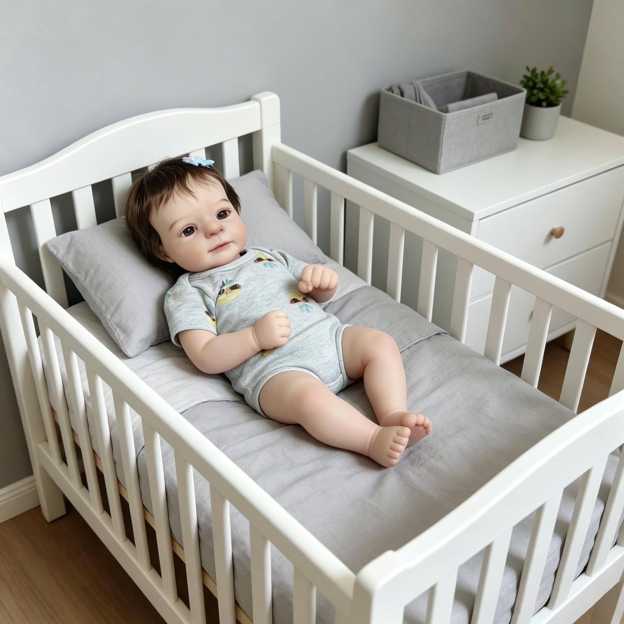 Reborn Baby Dolls silikonowe winylowe na całe ciało, 45 cm, realistyczna lalka niemowlęca, z anatomicznie poprawnymi lalkami Reborn, realistyczna lalka noworodka, z akcesoriami do zabawek