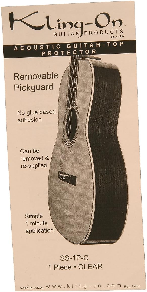 Pickguard, Clear, No Glue, 1 Pc.
