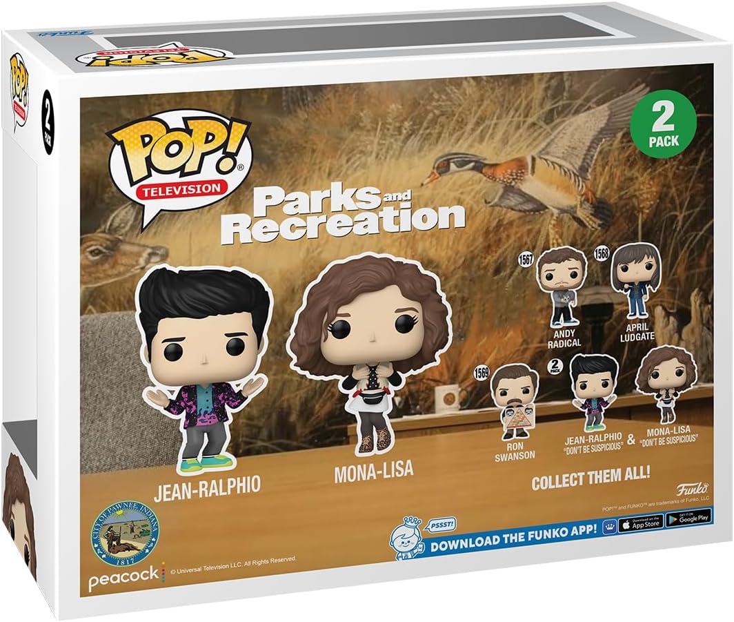 Funko POP! TV: Parks & Recreation 15th Anniversary – Mona & Jean - Jean-Ralphio Saperstein - (2-Pack) - Collectable Vinyl Figure - Gift Idea - Official Merchandise - for Kids & Adults - TV Fans