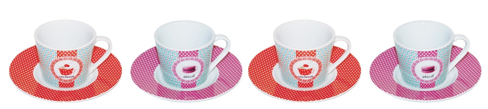 Tasses à café Mini délices set de 4 tasses en céramique pour expresso