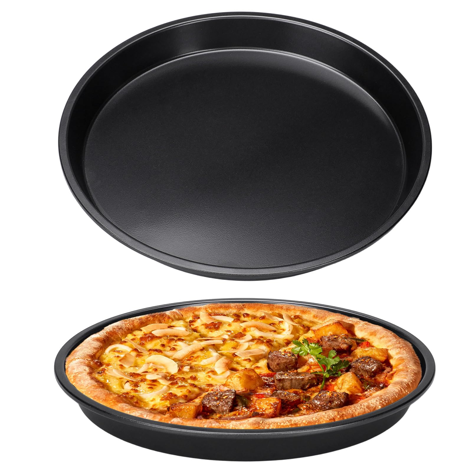 Moules à pizza ronds de 28 cm plateau de cuisson pour four et gâteau lot de 2 pièces