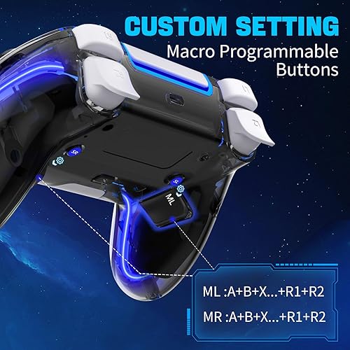 Miniatura 6 de Controllers for PS4,Custom PS4 Remote with Hall 3D Joystick, RGB Wireless Game Controllers for Playstation 4 Customizable Buttons Responsive Control