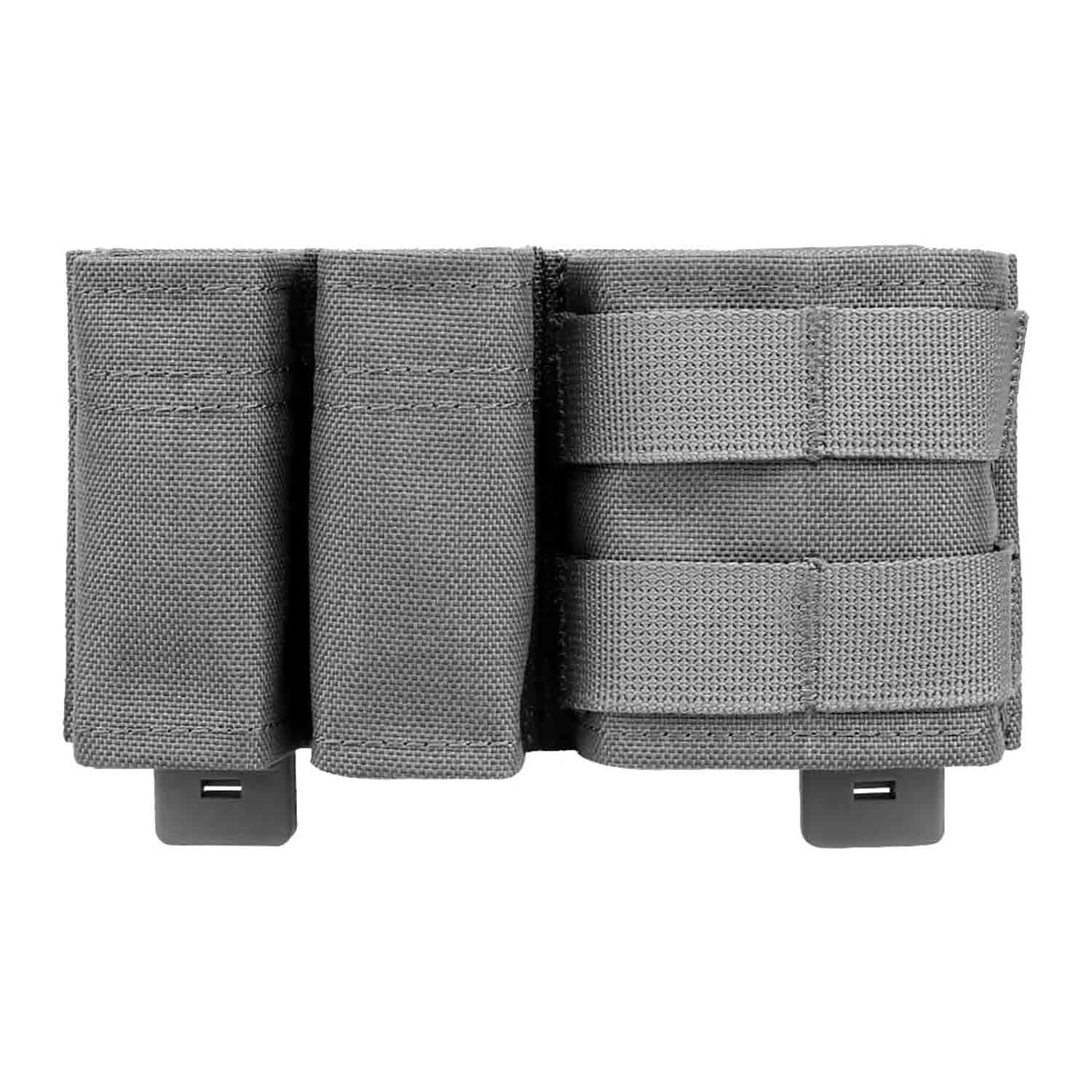 Tactical 9mm MOLLE Magazine Pouch 5.56 Mag Pouch Double Set Tactical Placard with Quick Release Insert for Chest Rig Vest