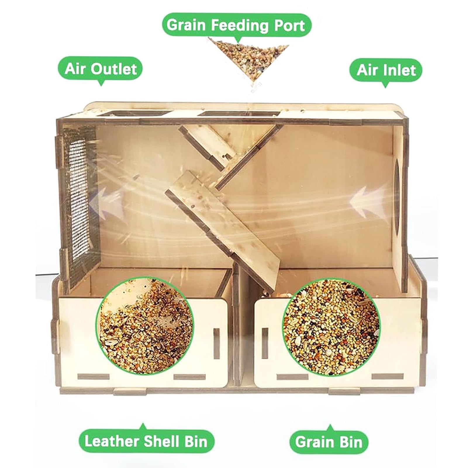 Máquina de soplado de Granos para alimentación de pájaros, Separador de cáscara soplada,Máquina aventadora de Granos Ajustable Máquina divisora de Granos | Máquina sopladora de Paja para