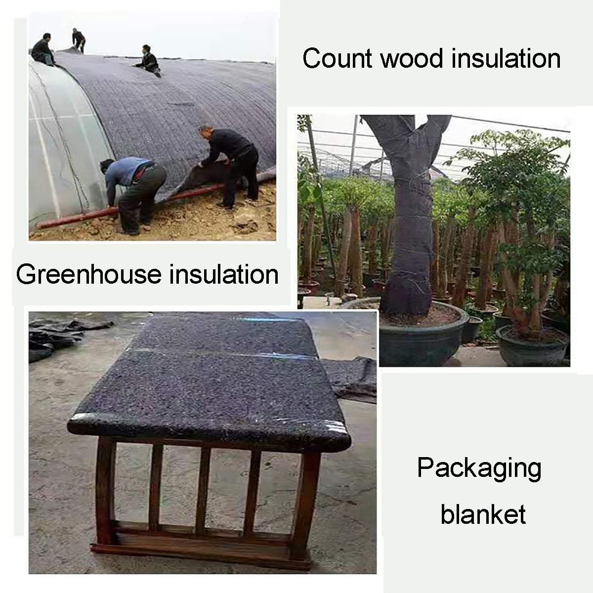 Manta de mudanza, almohadilla de embalaje de muebles, fieltro industrial, almohadillas de envío de embalaje, for mudanzas y almacenamiento, almohadillas de muebles de envío, árbol for mantener el calo