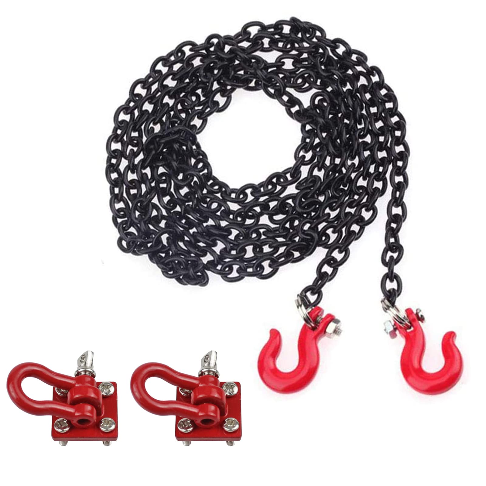 Buy WONFAST 110 RC Crawler Metal Trailer Rescue Chain Tow Hooks Buckle