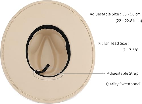 Miniatura 3 de Sombrero Fedora de ala ancha grande para mujer