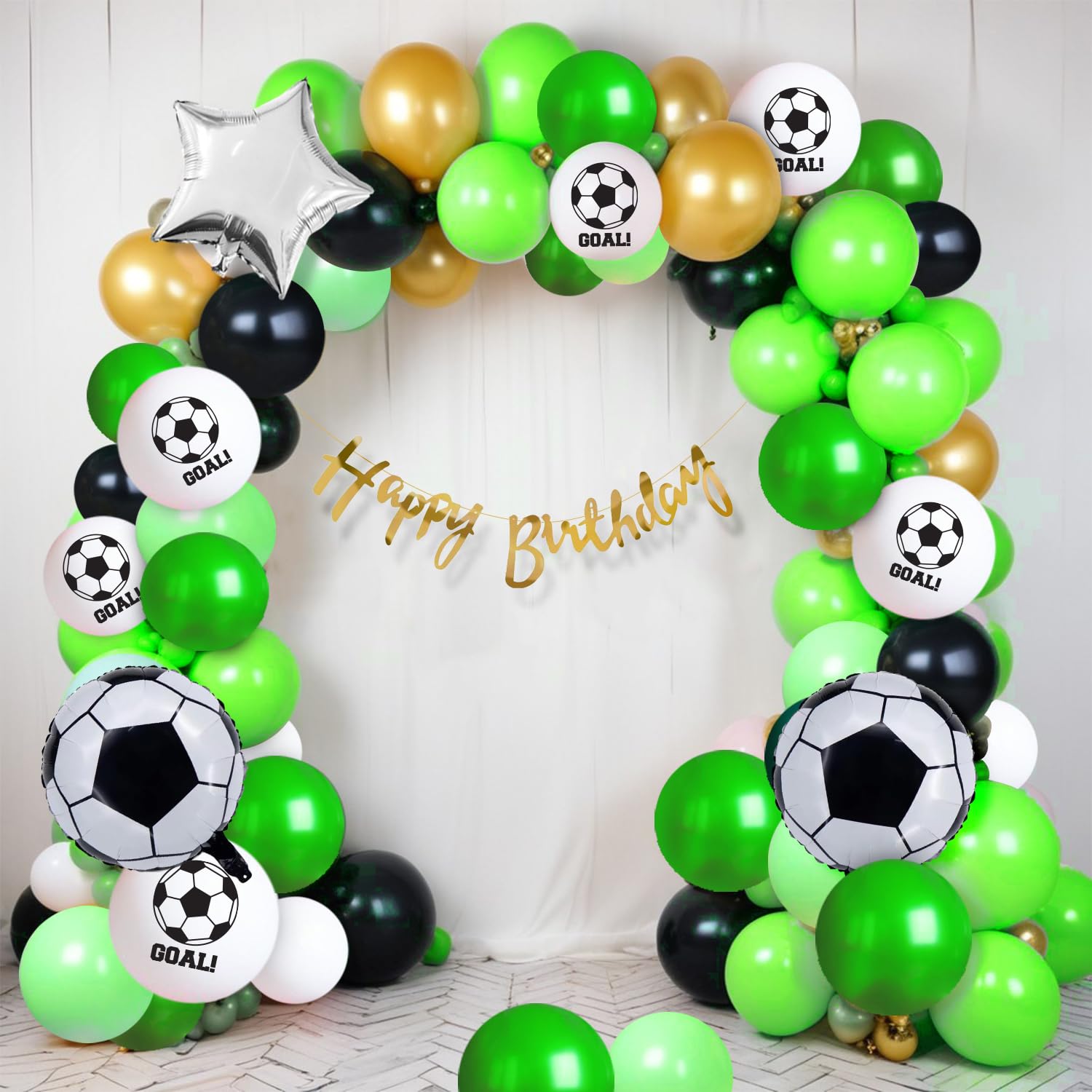 Party Propz Football Theme Birthday Decoration - 50 Pcs Soccer Theme Birthday Decoration Items | Football Balloons for Decoration | Happy Bday Decoration Items for Kids | Bday Decorations Boys