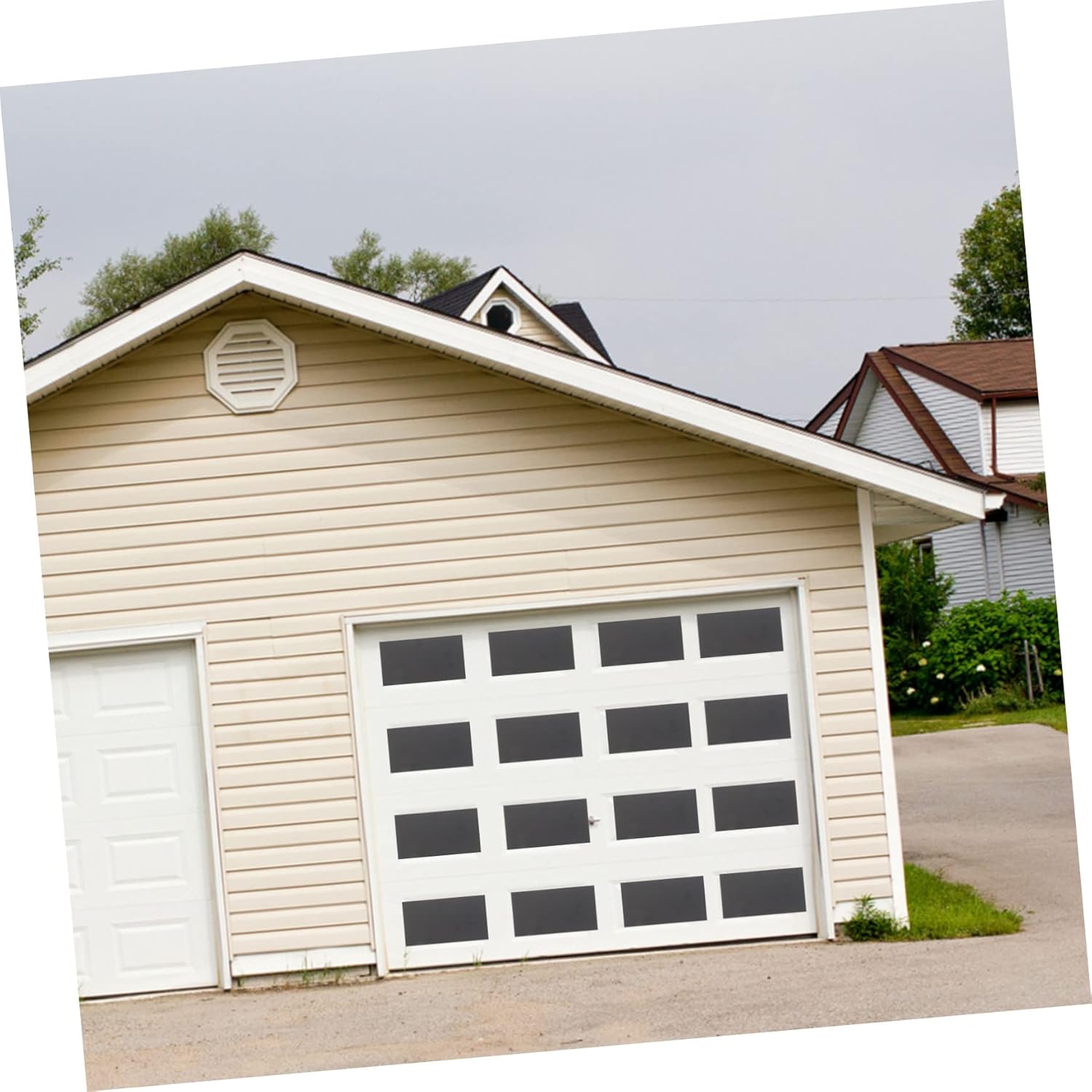 Vaguelly 32Pcs Faux Magnetic Window Decals Kit for Garage to Install Weather Resistant Material Design for Enhanced