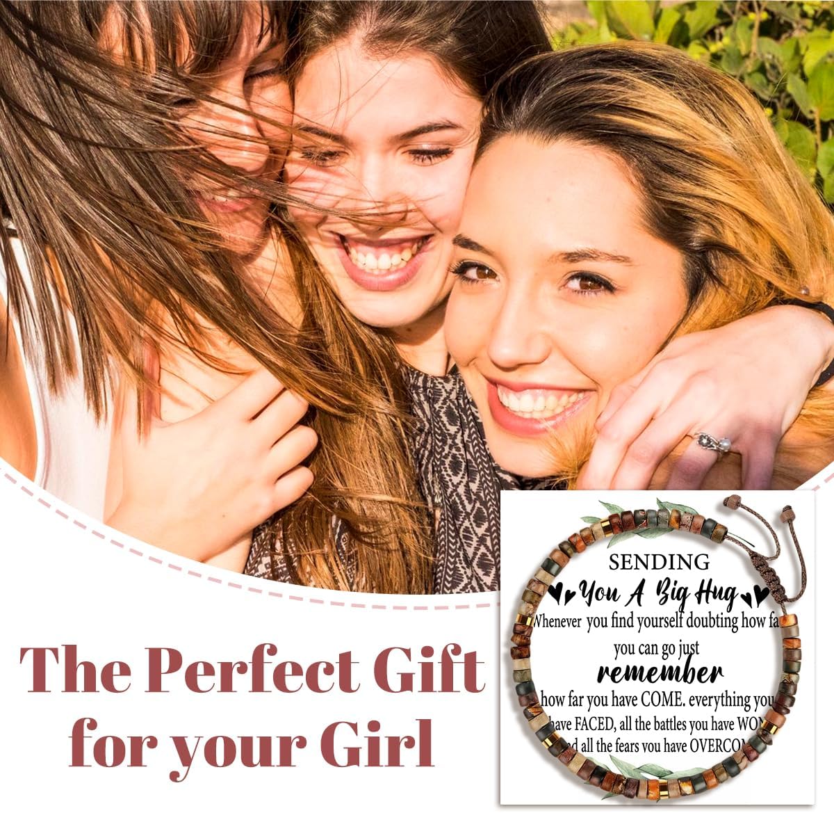 Inspirational Gifts Bracelets for Women: Healing Natural Stone Bracelets - Get Well Soon Gifts for Women Best Friends Sister Girls - Life is Tough But So are You Bracelet - Image 6