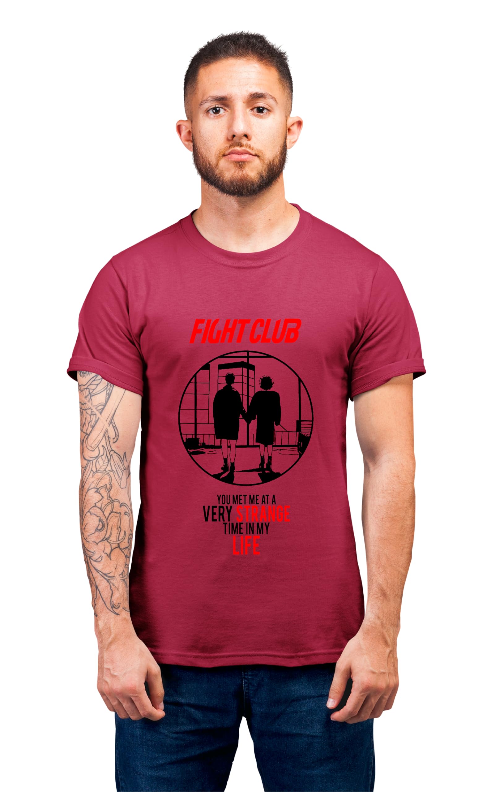 Fight Club David Fincher Iconic Movie Minimalistic Design Premium T-Shirt-image-11
