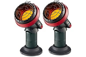 Mr. Heater F232000 MH18B Little Buddy 3,800-BTU Indoor-Safe Portable Propane Heater, 2-Pack