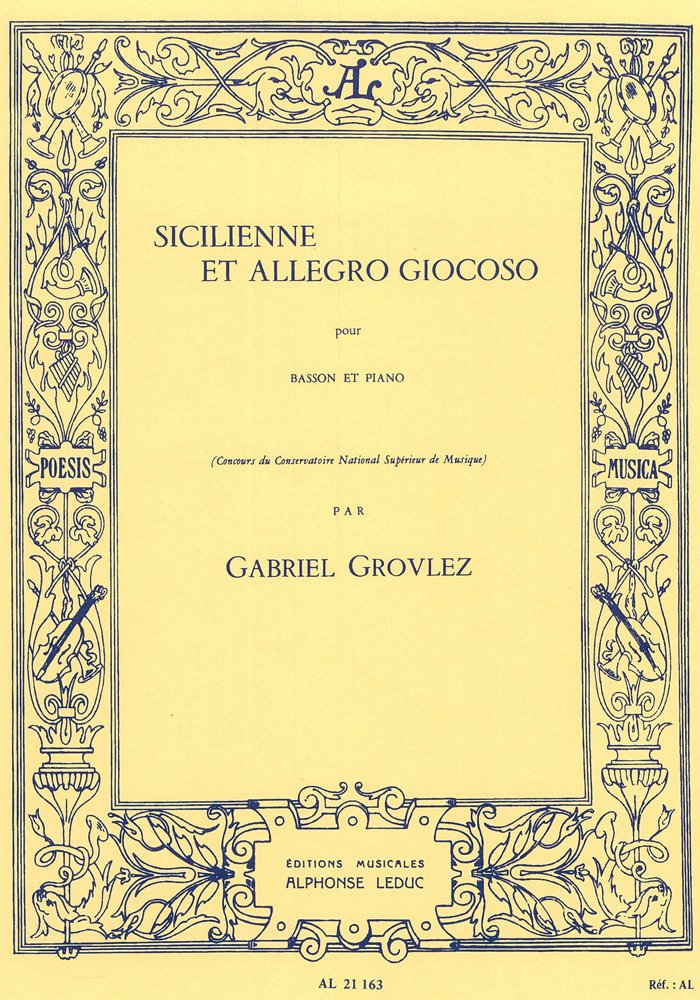 SICILIENNE ET ALLEGRO GIOCOSO POUR BASSON ET PIANO