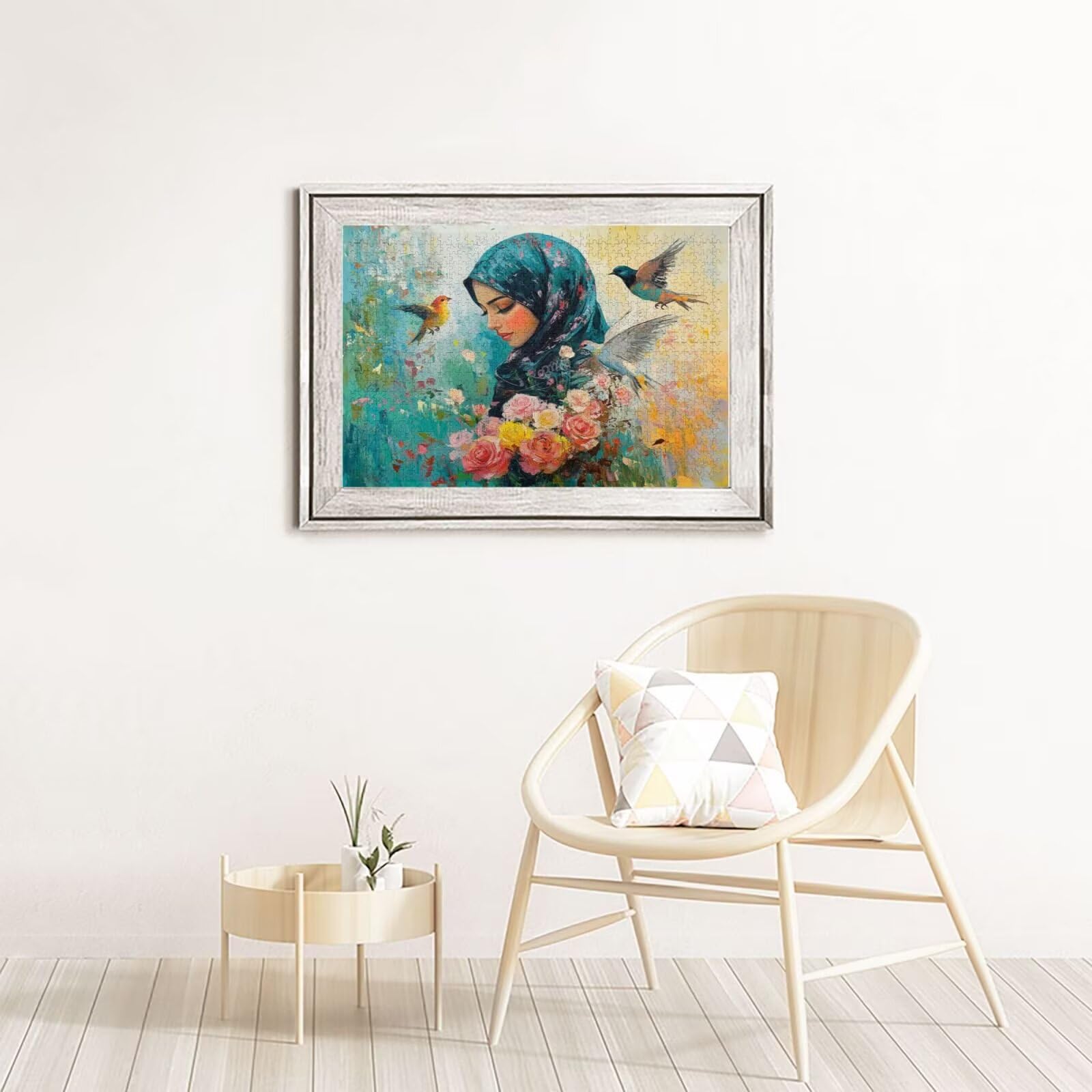 Frau Puzzle 2000 Teile Erwachsene Puzzle Tier Design für Erwachsene und Beginner, HD Farbe HolzPuzzle mit Geschenkbox Verpackung for Zimmer Deko Wohnzimmer, Geschenke für Frauen 70x100cm -z1426