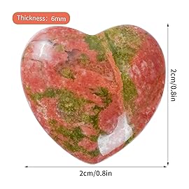 Marrywindix 15 Chakras Stones 0.8 Inch Healing Crystal Natural Heart Love Carved Palm Worry Stone Set Bulk Polished Thumb Gemstones Chakra Reiki Balancing