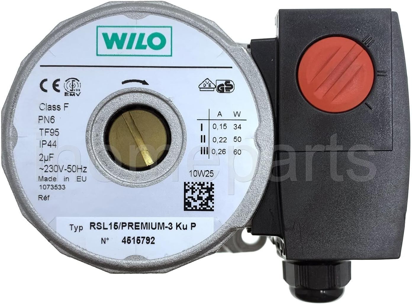 [家電パーツ] ガスボイラースクエアパーツ循環ポンプモーターWiloRSL15 / PREMIUM3 NFSL12 / PREMIUM3