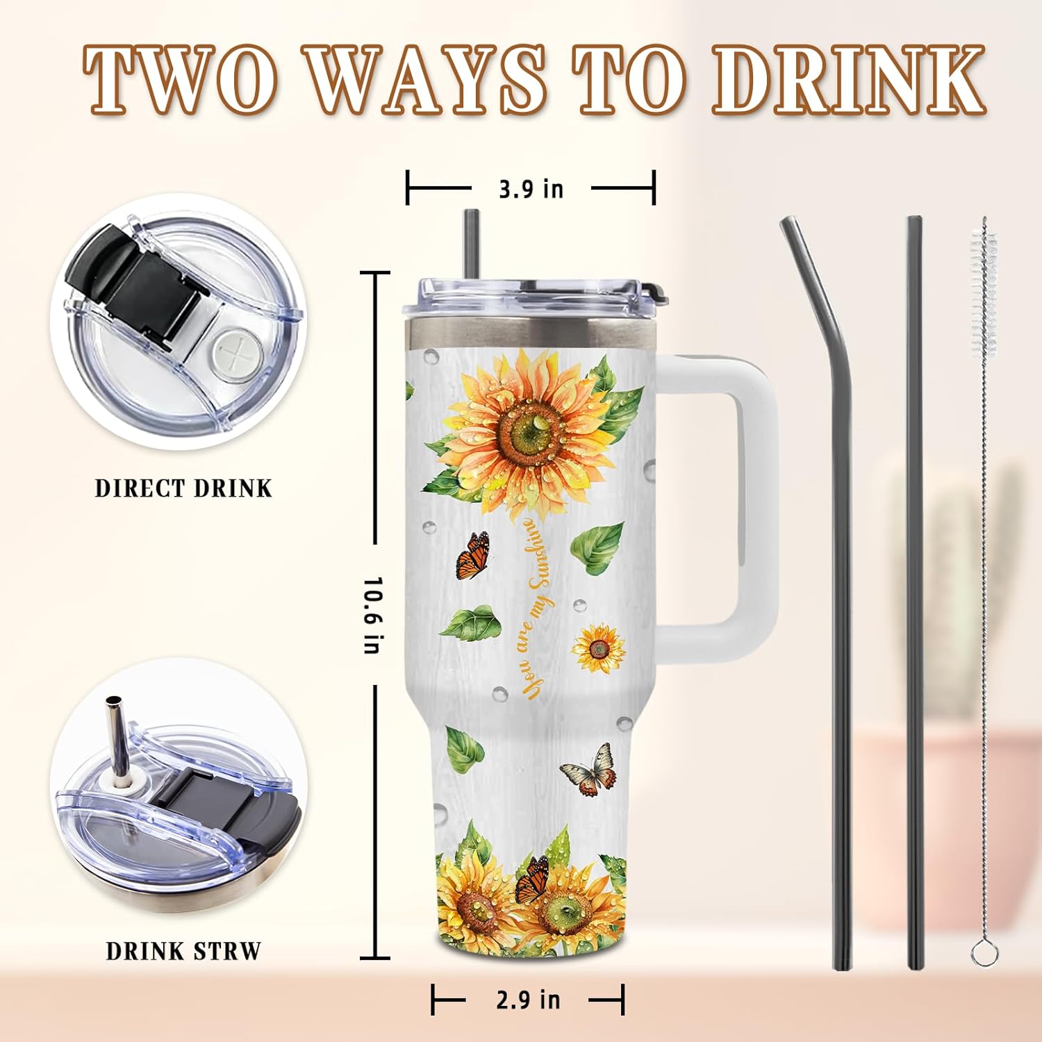 DUUV Sisters Gifts from Sister Tumbler 40 Oz, Sister Gifts for Birthday from Brother, Thanksgiving Christmas Gift for Bestie Best Friends BFF, Big Sisters Mug, 1PCS - Image 3