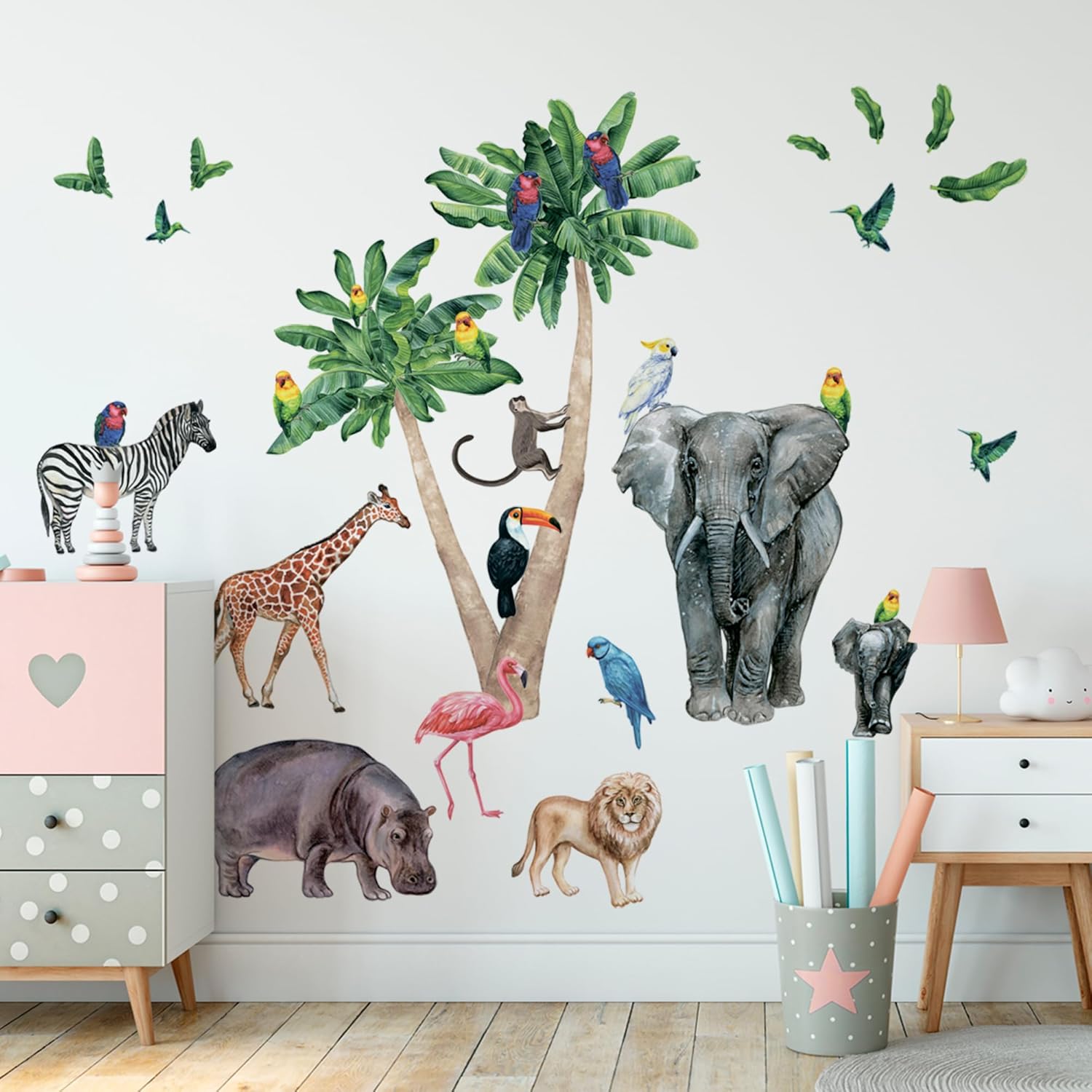 Safari Animal Wall Decals for Kids by Lipastick Jungle