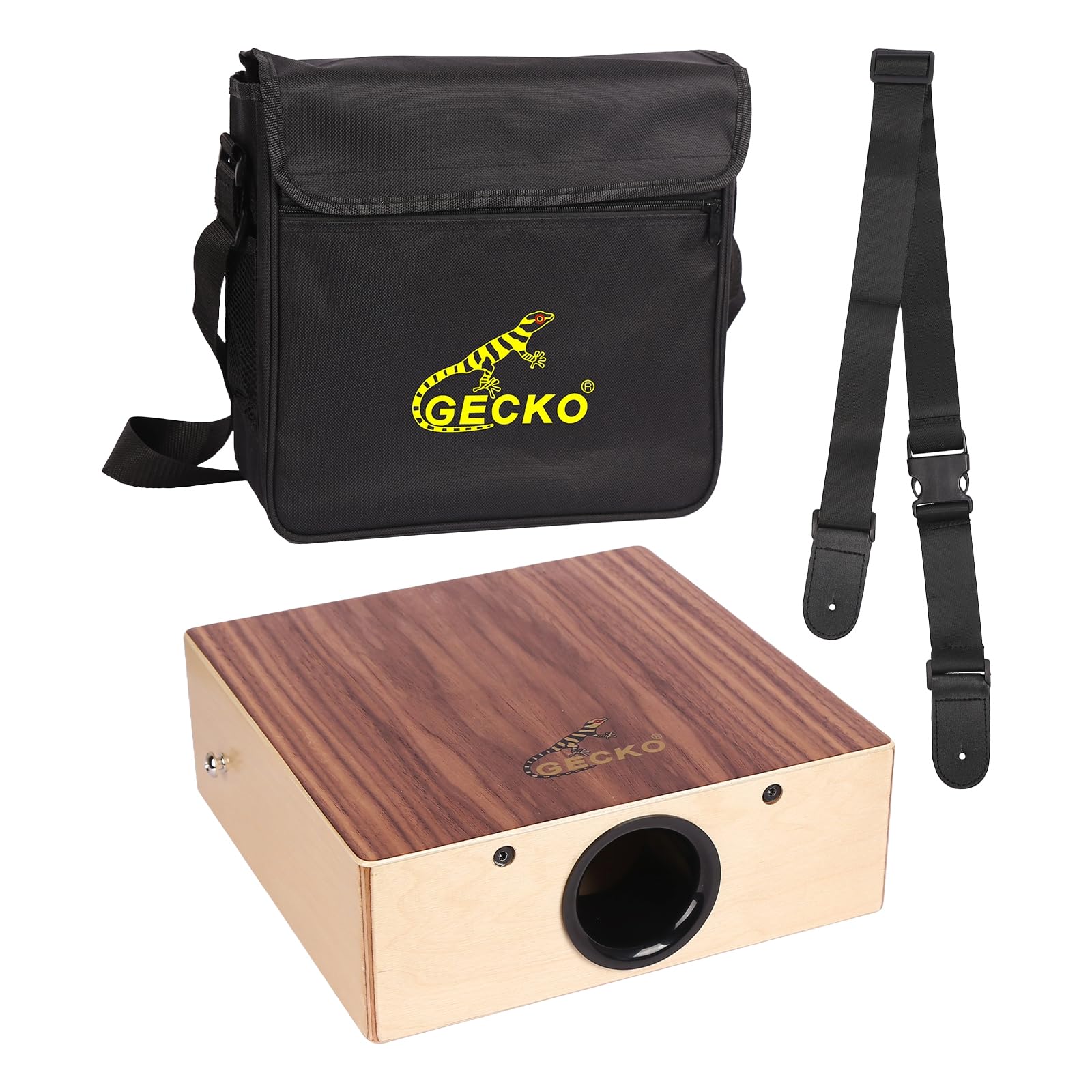 Amazon | GECKO カホン 木製ドラム フラットハンドドラム 打楽器 調節